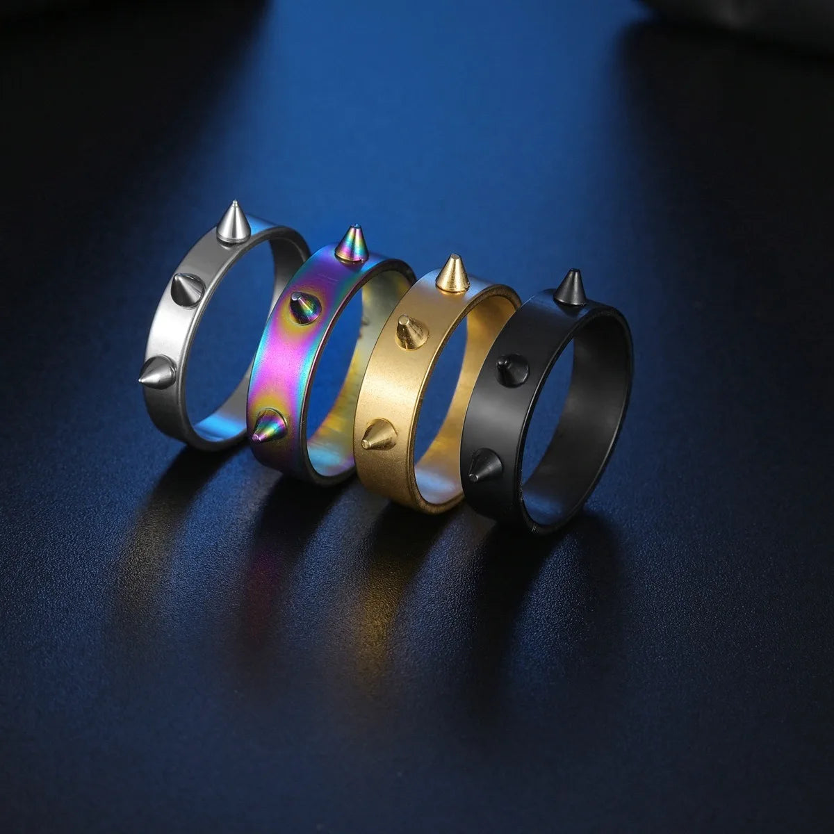 Gothic Stainless Steel Ring Punk Sense of Design Charm Style Men's and Women's Thorn Jewelry Rock Hip Hop Student Rings Jewelry Qme