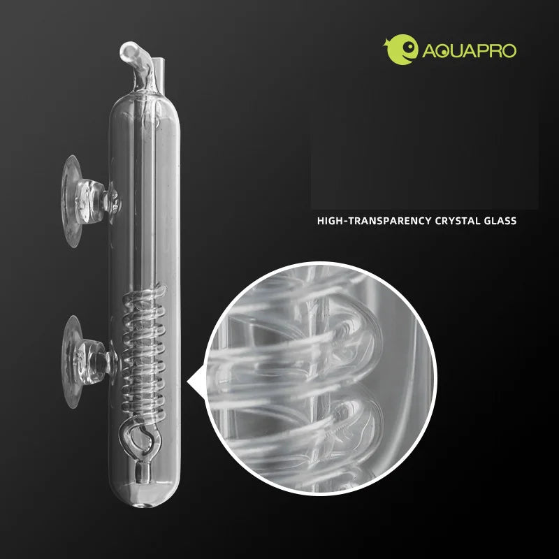 Aquarium Spiral Bubble Recorder Diffuser Glass CO2 Bubble Counter ADA Style Atomizer Water System Fish Tank Plant Pet Products Qme