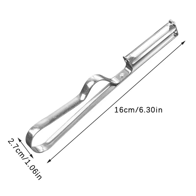 Stainless Steel Vegetable Fruit Peeler Multi-function Potato Carrot Peeling Knife Kitchen Gadgets Thickened Handle Easy To Clean Qme Default Title