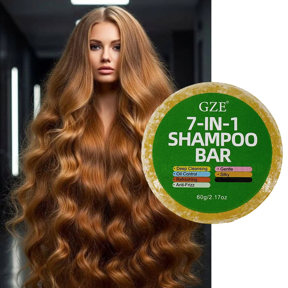 10 PACK Family Set GZE 7-IN-1 Shampoo Bar Deep Cleansing Gentle Oil Control Silky Refreshing Detangle Anti-Frizz Qme