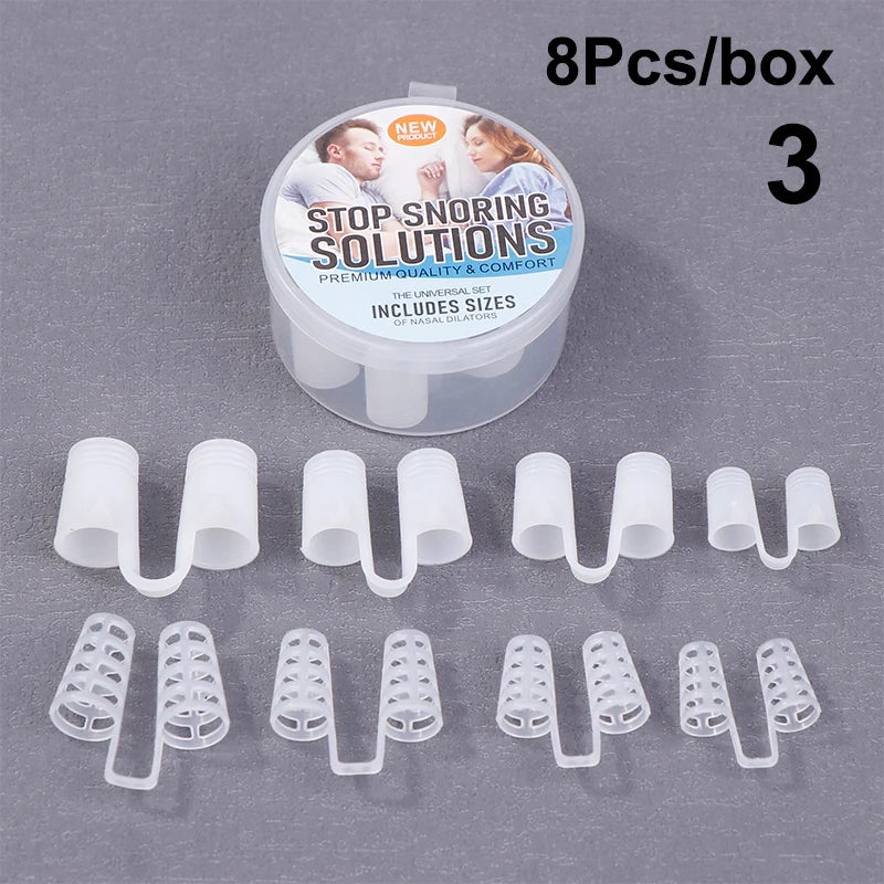 4 Silicone Anti Snore Nasal Dilators Apnea Aid Snoring Nose Clip Qme 3