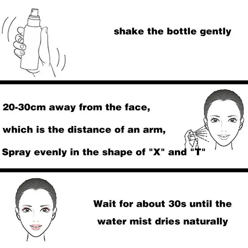 Facial Setting Spray Oil Control Mist Women Natural Finish Summer Qme