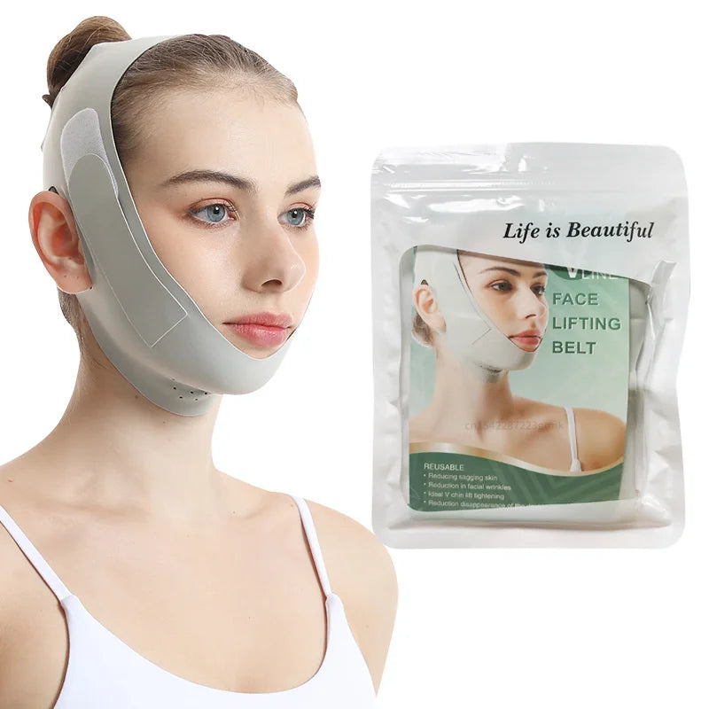 Reusable Face Slimming Bandage V Line Shaper Women Chin Cheek Lift Up Qme