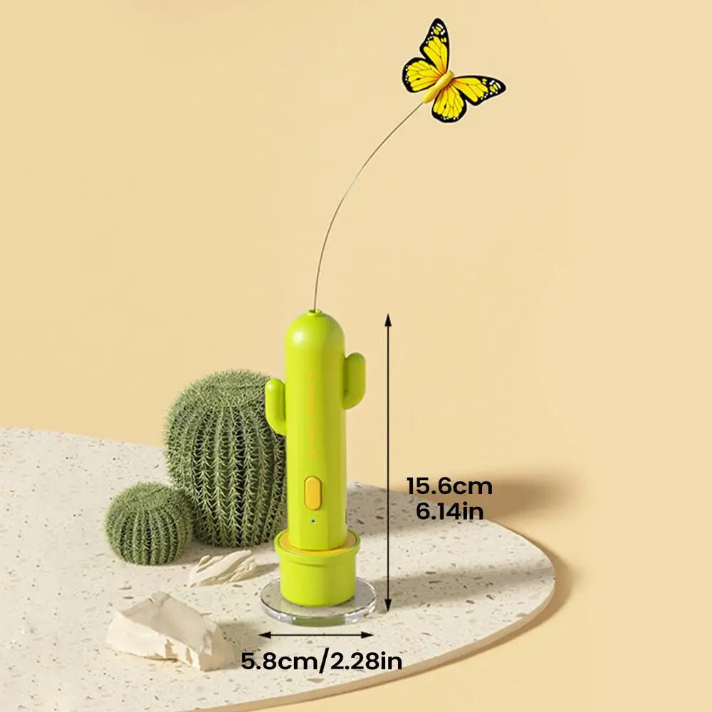 Cat Toys 2 Mode Rechargeable Electric Self-Play Stick With Suction Cup Indoor Cat Toys For Home Furniture Couch Corner Floor Qme Green China Mainland