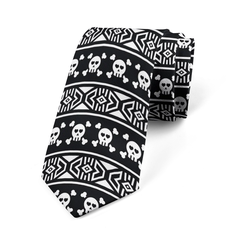 Cartoon Skeleton Men's Women's Tie Fashion Casual Printing Novelty Qme style4