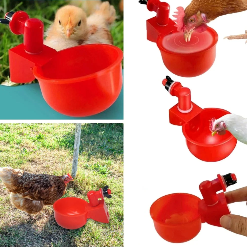 6pcs Poultry Water Dispenser Chicken Goose Universal Automatic Drinker Plastic Water Feeder Quail Drinker Farm Yard Accessories Qme