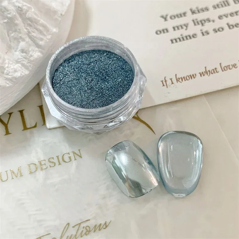 Manicure Super Flash Rich In Pigment Sparkling Mirror Effect Nails Shining Summer Nail Mirror Powder Metal Nail Art Tools Qme A2