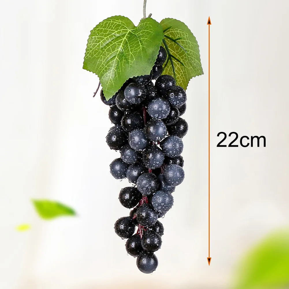 Artificial Grapes Cluster Matte Finish Fake Grapes Bunch 18pc Artificial Decorative Grape Ornaments Grape Wine Fruit Party Decor Qme 60 black grapes