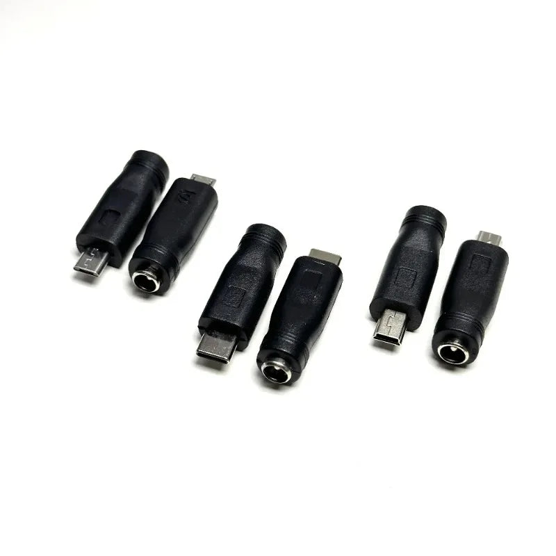 15pcs Type-C to DC 5.5x2.1mm Female to Male Power Adapter Converter Charging Cable for Device Qme