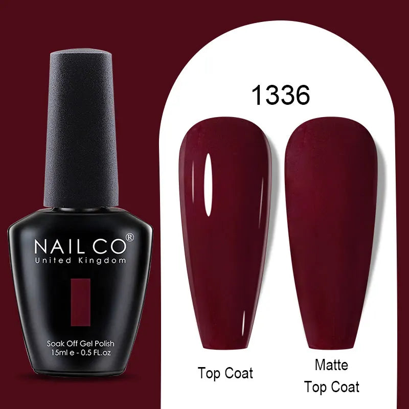 NAILCO Winter Red Gel Nail Polish Semi Permanent Soak Off Varnishes
