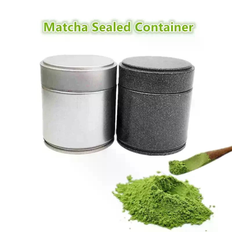Portable Mini Matcha Powder Can Thick Tinplate Tea Sealed Jar Spice Storage Box Container Box Kitchen Gadgets Household Qme
