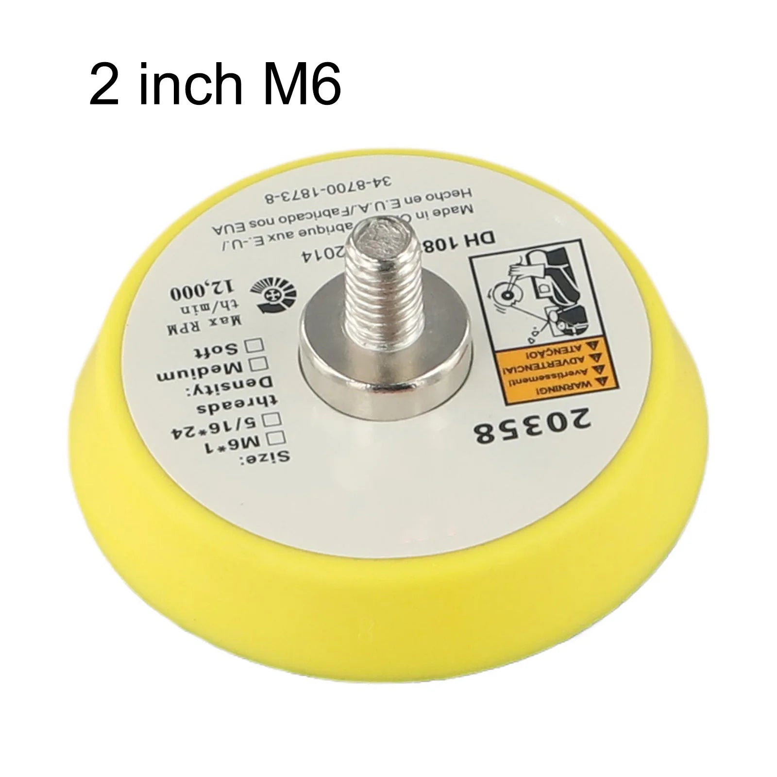 2/3/5 Inch Polishing Sanding Disc M6/M8 Backing Pad Hook /Loop Backer Plate Polishing Pad For Pneumatic Sander Qme 2 inch-M6