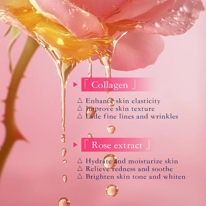 Collagen Anti Wrinkle Facial Mask Anti Aging Fade Fine Lines Firm Skin Moisturizing Brightening SkinCare Korean Cosmetics Qme
