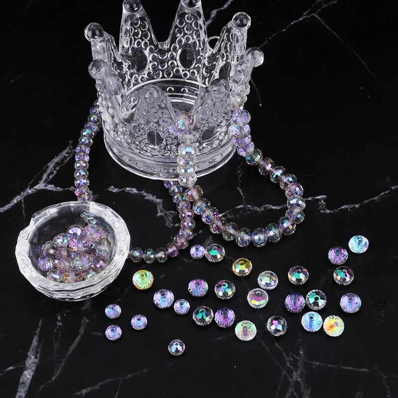 6mm 8mm Austria Crystal Beads 96 Faceted Round Loose Spacer Beads Qme