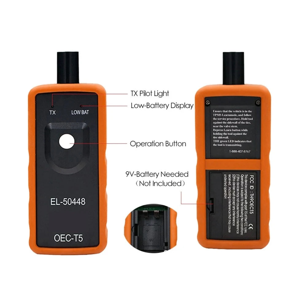 EL-50448 Tire Pressure Reset Tool Reusable TPMS Reset Tool Car Tire Pressure Monitor System Inspection Diagnostic Reset Tool Qme