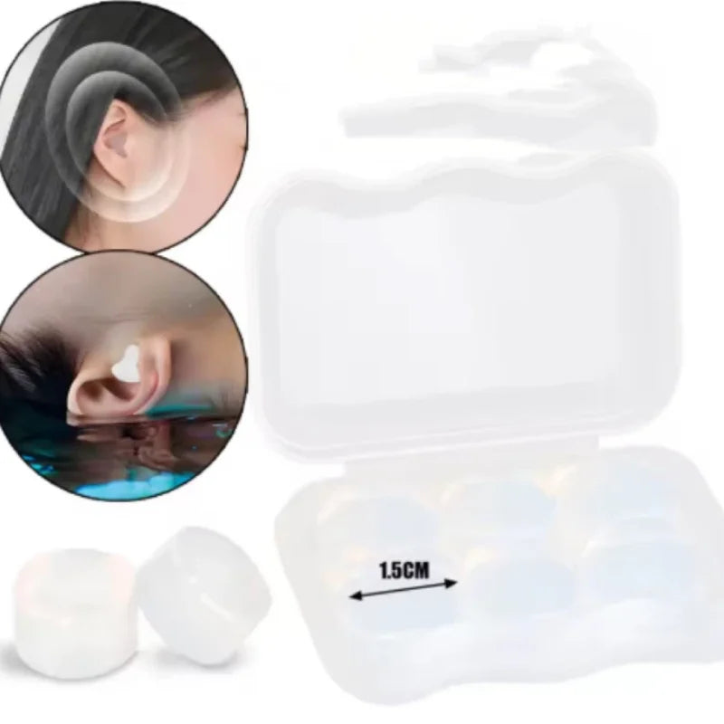 6pcs Silicone Sleeping Ear Plugs Sound Insulation Noise Reduction Earplugs Anti Noise Ear Protection Reusable Earplugs Qme