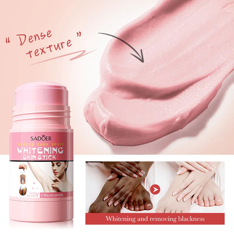 Niacinamide Whitening Cream Stick Remove Dark Spots Bleaching Private Parts Underarm Brighten Butt Knee Inner Thigh Body Care Qme