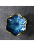 Ceramic Petal Shaped Jewelry Tray Simple Irregular Plate Storage Qme L