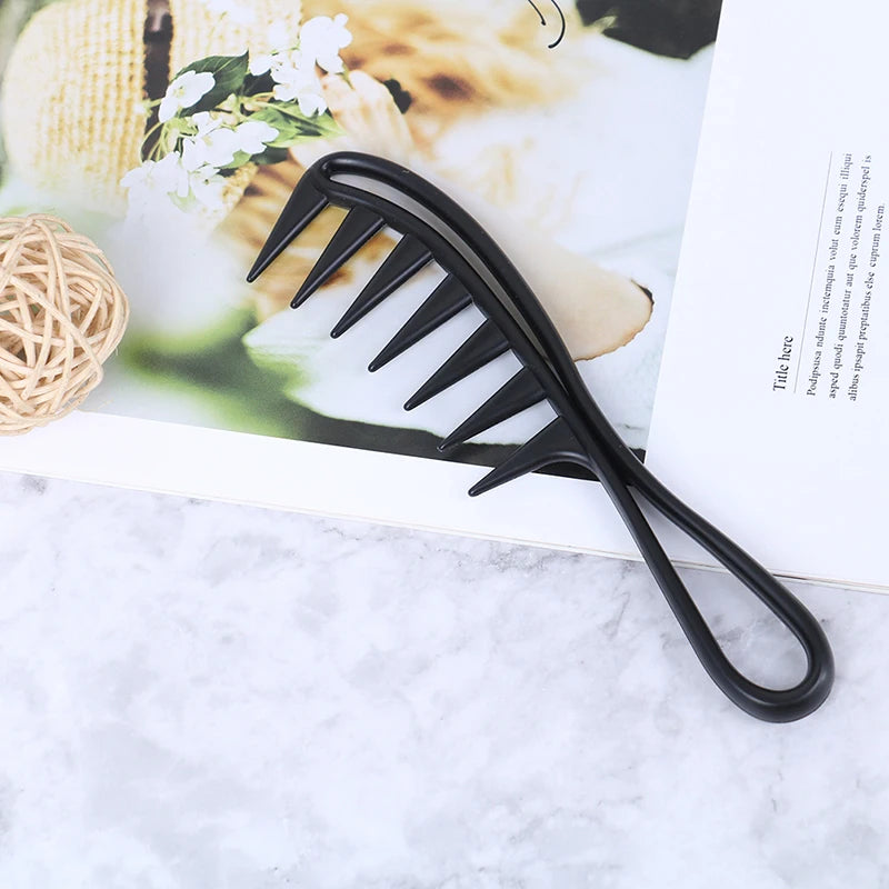 Shark Jumbo Wide-tooth Hair Comb Black Handle Professional Grip Qme