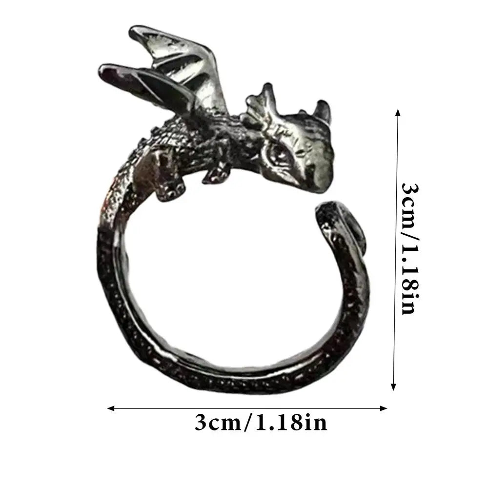 Dragon Crochet Ring Crocheting Rings for Tension Adjustable Dragon Crochet Ring Finger Yarn Knitting Tension Ring for Women Qme Black