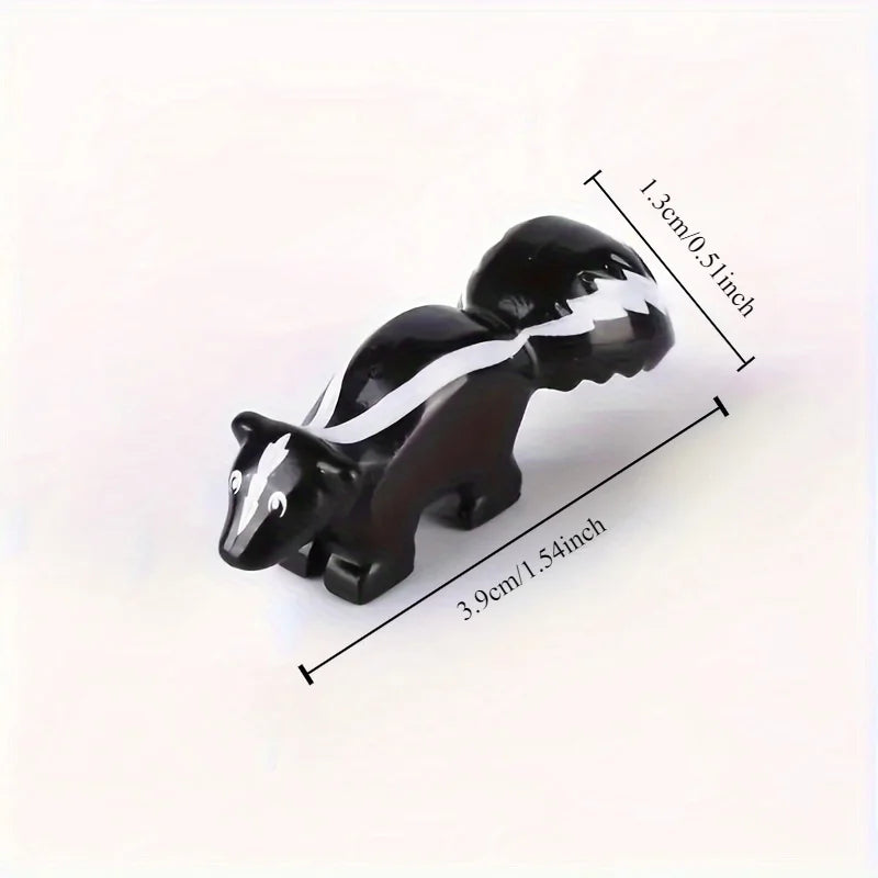 Mini Building Blocks, Skunk Forest Decoration, Compatible DIY Animal Park, Christmas Gifts, Scene Makeup Toys, Birthday Gifts Qme