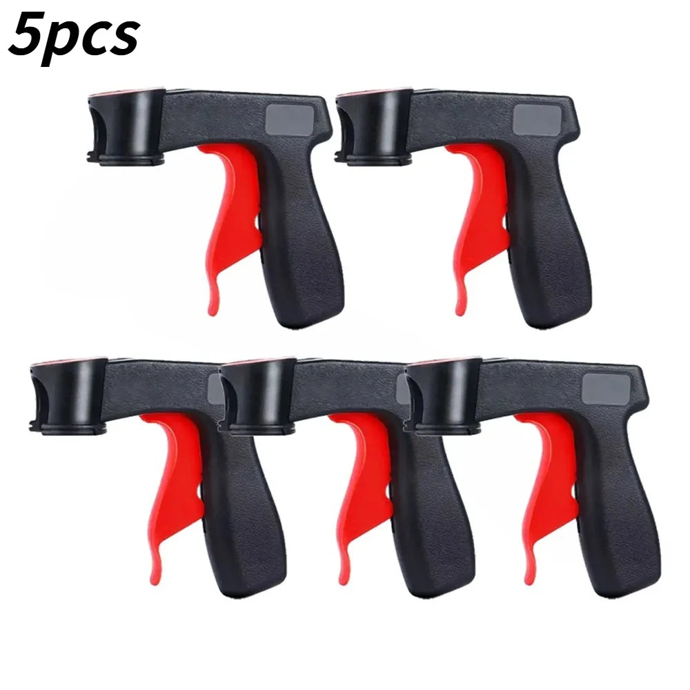 1/3/5Pcs Reusable Aerosol Trigger Converter Handle DIY Sprayer Accessory For Auto Body Scratch Touch Up And Paint Repair Jobs Qme black-red 5pcs