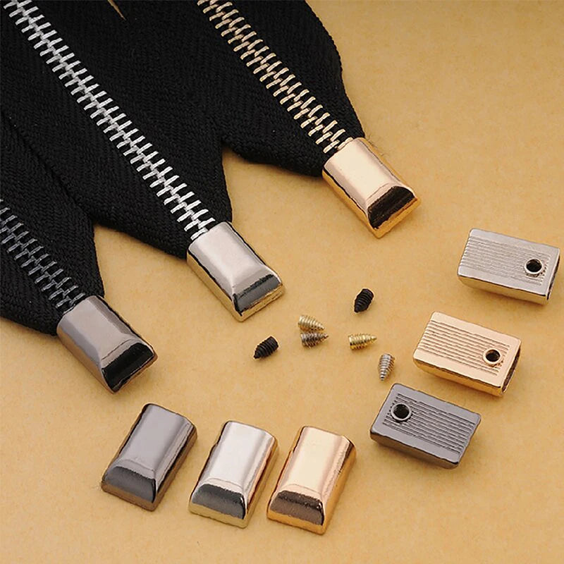 Metal Zipper Stopper Tail Clip Stop Plug Head Screw Diy Sewing Qme
