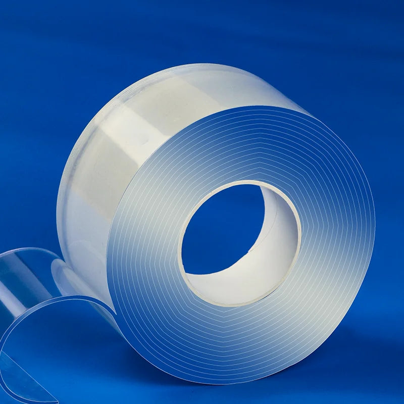 Double Sided Nano Tape Transparent Reusable Waterproof Adhesive Strong Tapes Cleanable Kitchen Bathroom Supplie Qme Transparent thickened 5M 40mm