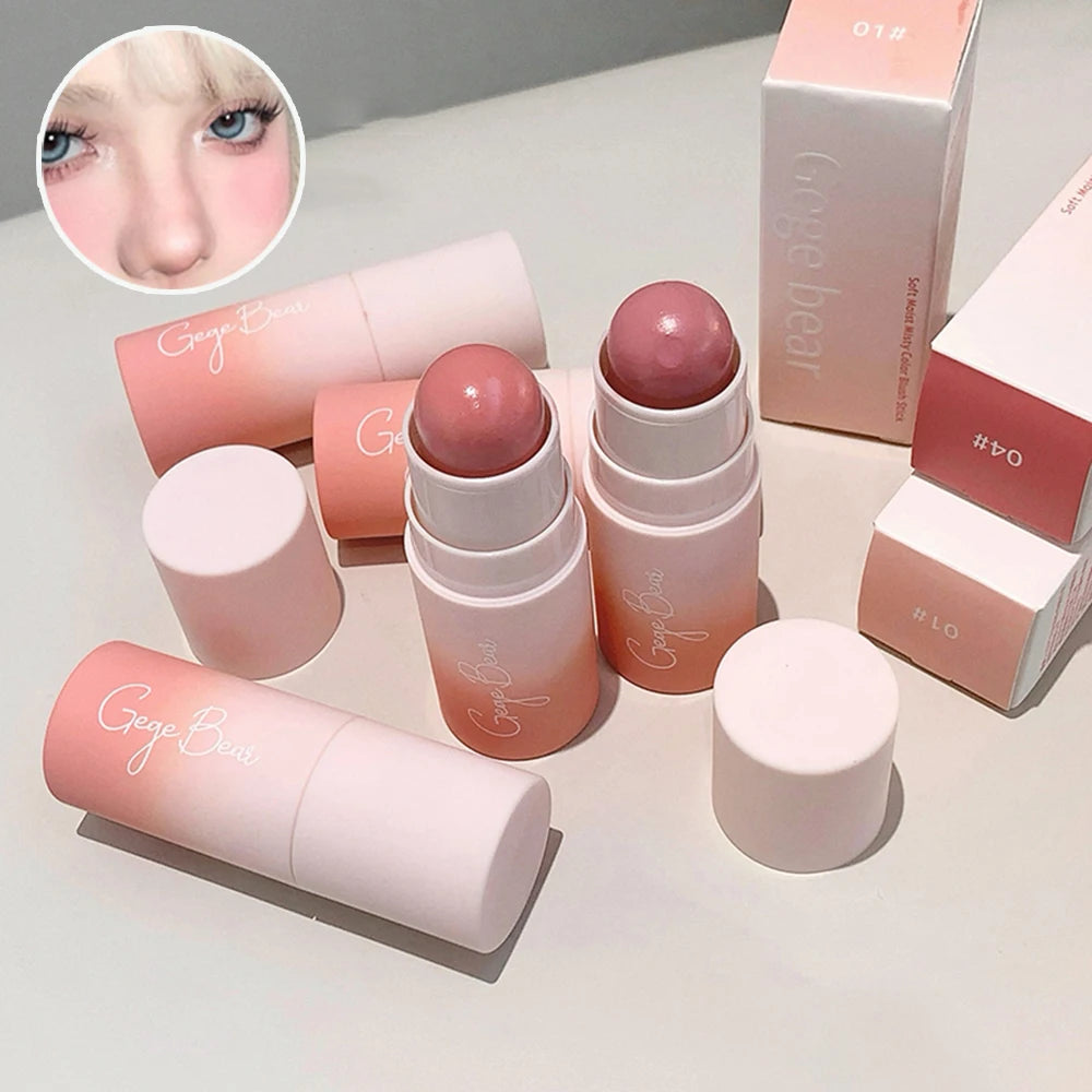 Gege Bear Soft Matte Blush Stick Moisturizing Natural Tender Eeasy Qme