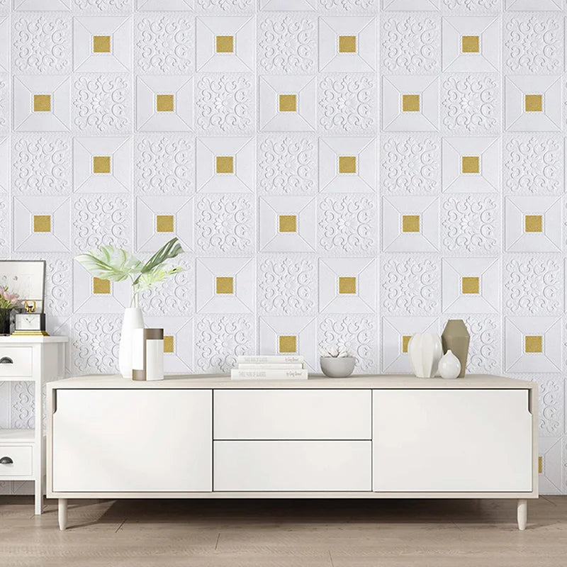 3D Brick Pattern Wall Sticker DIY Self-adhesive Living Room Home Qme