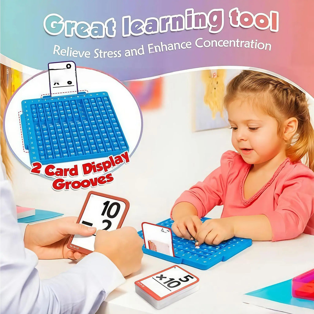 Arithmetic Flash Cards Learning Games with Board Math Flash Card Set for Kids Ages 1-6 Boys Girls Home Nursery Classroom School Qme