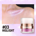 Glitter Highlighter Powder Diamond High Gloss Makeup Face Body Pearlescent Highlighter Powder Professional High Light Cosmetics Qme C