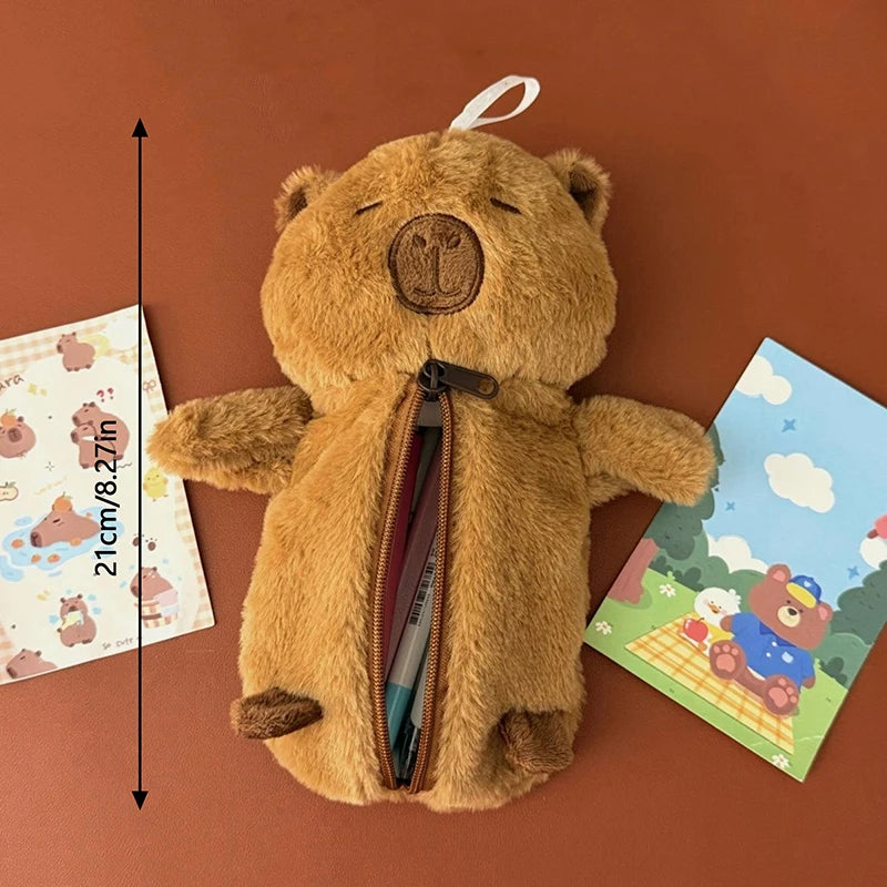 CAPYBARA Plush Pencil Case Large Capacity-cute Cartoon School Qme