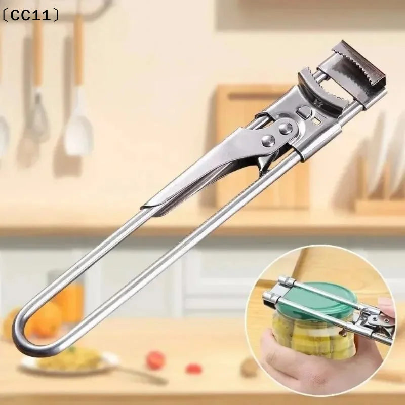 Stainless Steel Can Opener Adjustable Multi Function Labor Saving Qme