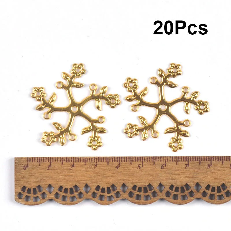 Mixed Gold Leaf Filigree Wraps Metal Crafts Connectors For Making Jewelry Accessories DIY Scrapbook Handicraft Home Decor yk0912 Qme 40x40mm 20cps