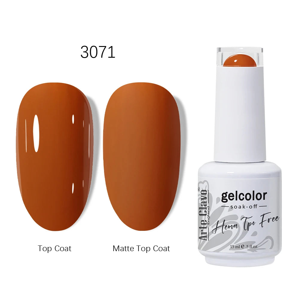 Arte Clavo HEMA TPO Coffee Brown Gel Nail Polish Winter Semipermanent
