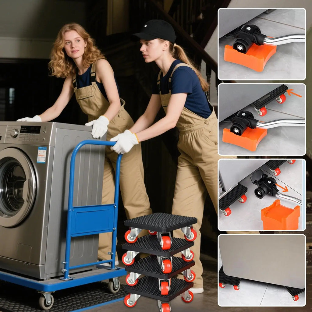 Furniture Movers Wheels 1100 Lbs Moving Rollers Home 360 Rotating Qme
