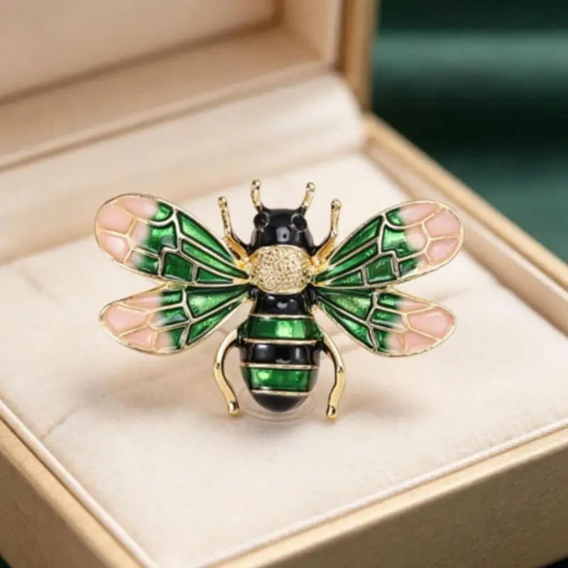 Rose Gold Plated Purple Crystal Bee Brooch With Rhinestone Enamel Wings For Wedding Party Daily Wear Qme style 11
