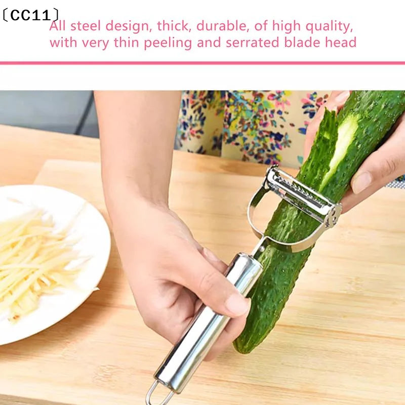 Stainless Steel Vegetable Fruit Peelers Dual Blades Rust Resistant Qme