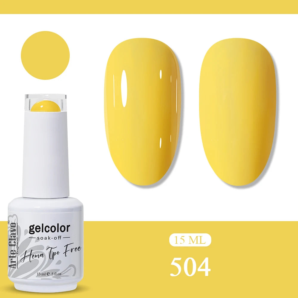 Arte Clavo Neon Rainbow Colors Gel Nail Polish Semi Permanent Art UV