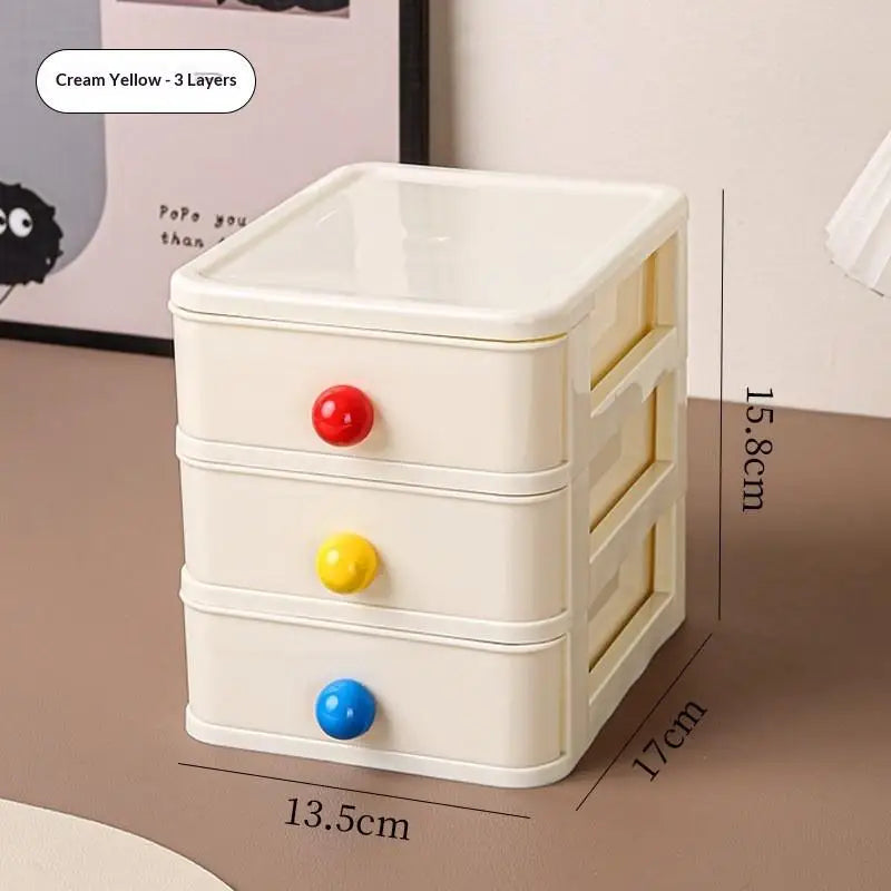 Dopamine Desktop Storage Cabinet Drawer Student Desk Stationery Box Qme one size A