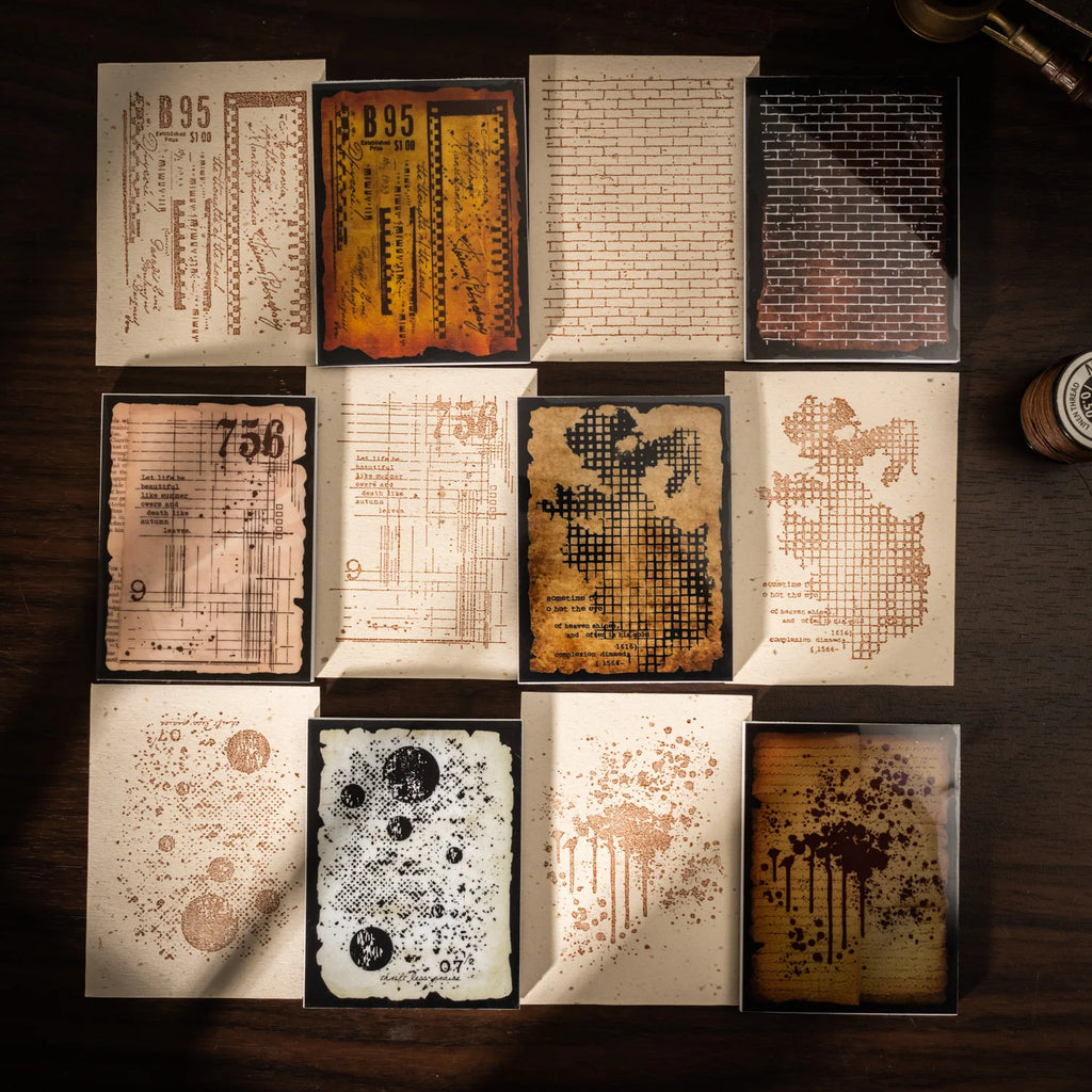 6 styles Vintage sponge Rubber Stamps Sets Diy Rubber Stamp For Card Making Scrapbooking supplies Qme