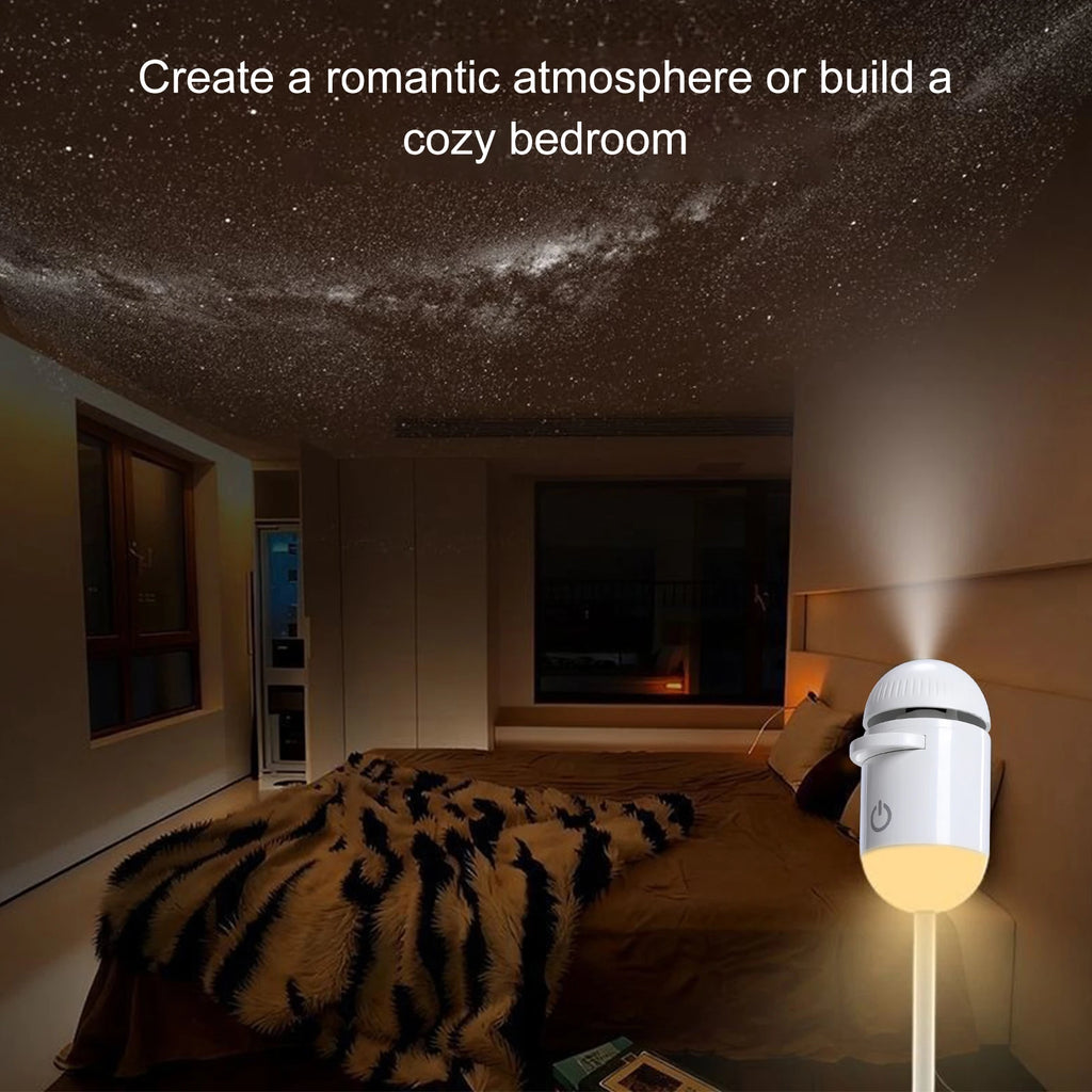 2-in-1 Galaxy Projector Night Light With Slides Starry Night Light Dual Mode USB Starry Atmosphere Light For Bedroom Sleep Decor Qme