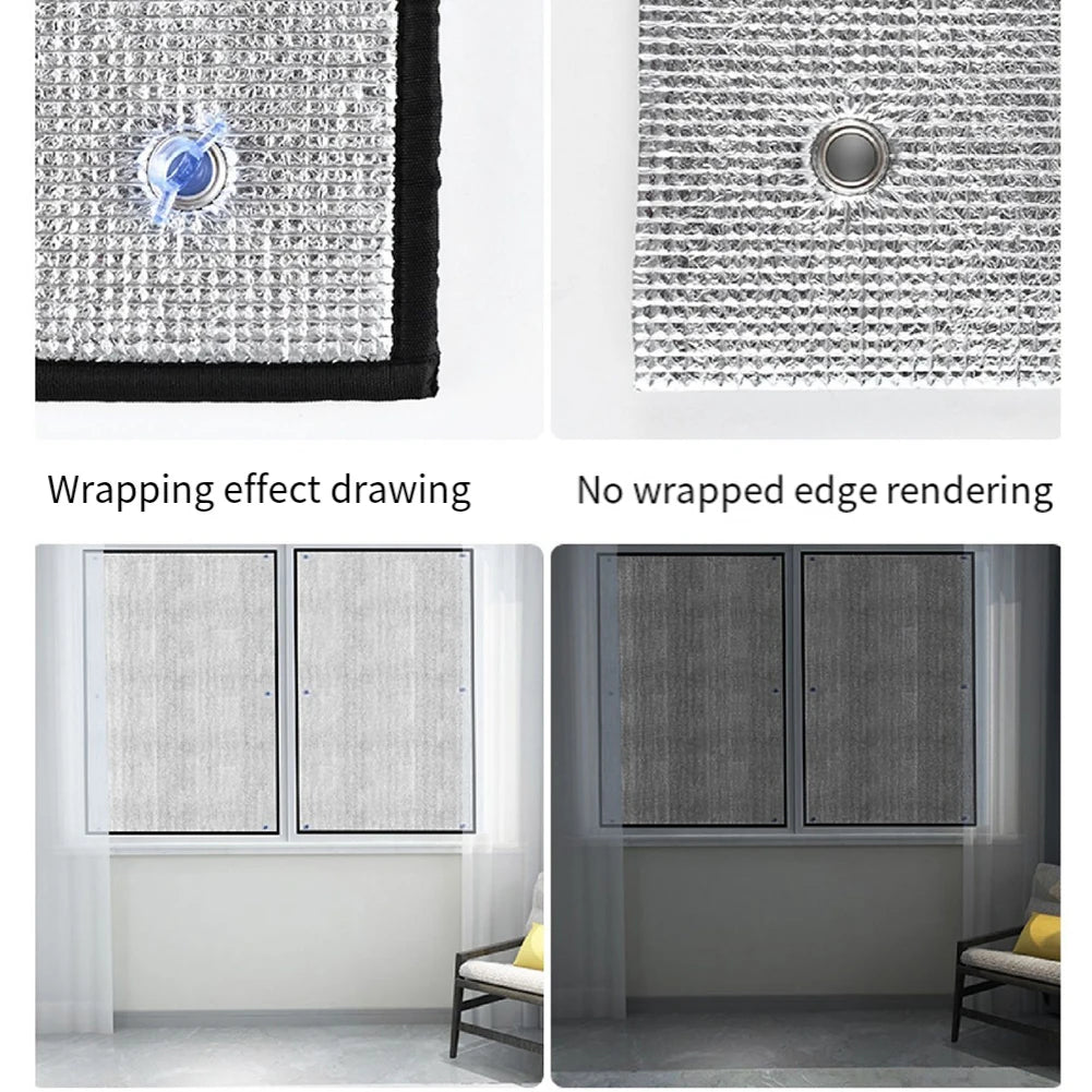 Double-Layer Aluminum Foil Insulation Film Thicken Sash Roof Insulation Shading Sunshine House Roof Windows Balcony Sunshade Qme