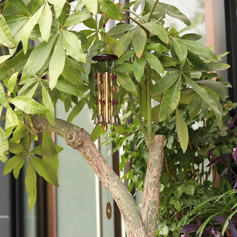 Home Garden Decor Hanging Wind Chime Symbol Good Luck Large Tubes Qme