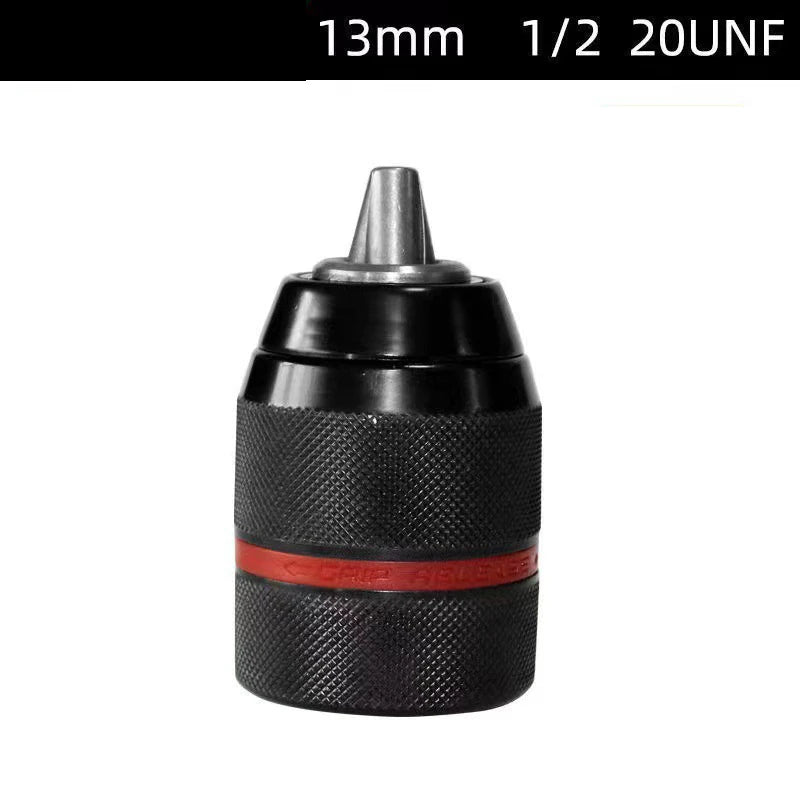 2- Keyless Threaded Metal Drill Chuck Hex Shank SDS Square Quick Grip Qme 13mm