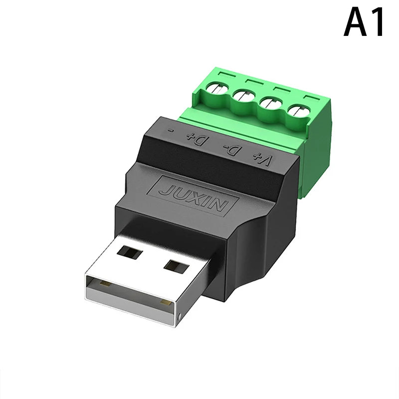 USB 2 0 Connector Plug Adapter Jack Shield Type-a 4-Pin Male Female Qme male