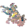 Iridescent Mosaic Tiles Decorative Bulk Stained Glass Tile Lightweight & Portable for Picture Frames Home Decor Art Supplies Qme 50pcs 3X3cm