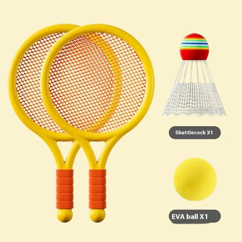 1 Setlightweight Children Tennis Badminton Racquets Kids Rackets Qme Yellow EVA Ball