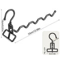 Foldable Clothes Hanger Travel Hotel Wardrobe Drawer Door Mounted Qme Fold Black